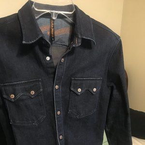 Nudie jeans denim shirt men long sleeve